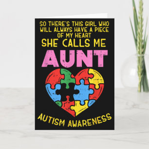 Tante Autisme Bewustzijn T-shirt Meisje Deel Van M Kaart