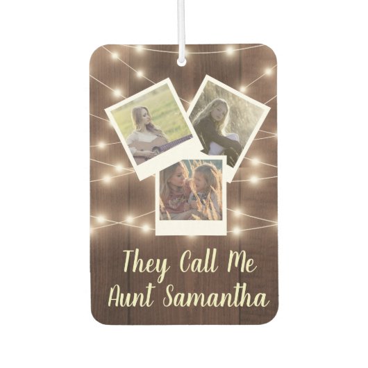 Tante Automobile Baby Ontwerp je eigen familie fot Luchtverfrisser (Voorkant)