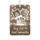 Tante Automobile Baby Ontwerp je eigen familie fot Luchtverfrisser (Achterkant)