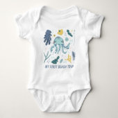 Tante baby eerste Beach-reis Romper (Voorkant)