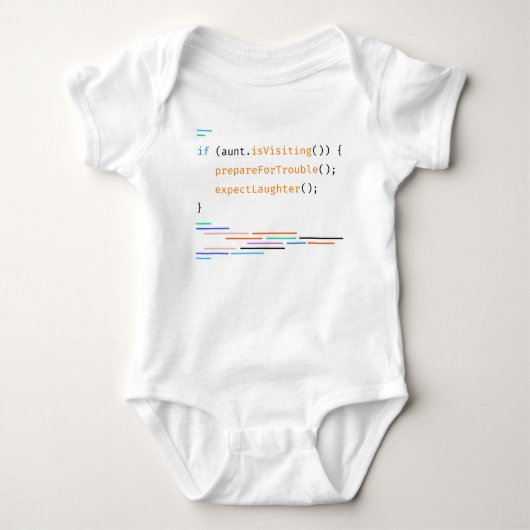 Tante baby liefhebber grappige leuke code zin romper (Voorkant)