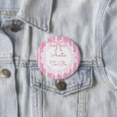 Tante Baby shower Button Roze Bow (In situ)