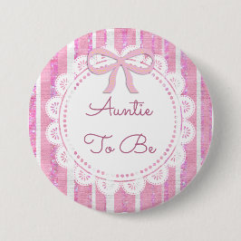 Tante Baby shower Button Roze Bow