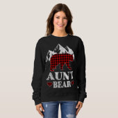 Tante Beer Kerstmis Pajama Red Pset Buffalo Match Trui (Voorkant volledig)