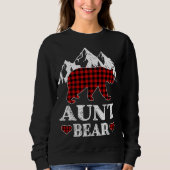Tante Beer Kerstmis Pajama Red Pset Buffalo Match Trui (Voorkant)