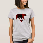 Tante Beer Kerstmis Pajama Red Pset Buffalo T-shirt (Voorkant)