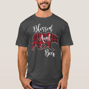 Tante Beer Rood Tartanje met tong T-shirt