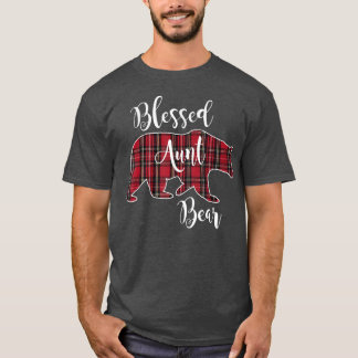 Tante Beer Rood Tartanje met tong T-shirt