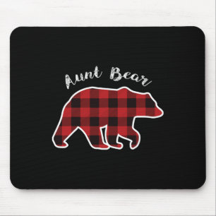 Tante Beer Vrouwen Red Plaid Kerst Pajama Gift Muismat