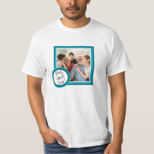 Tante beste ooit Teal op maat gemaakte fotocadeau- T-shirt