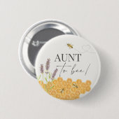 Tante bij, honingbijenknop voor baby shower ronde button 5,7 cm (Voorkant /achterkant)