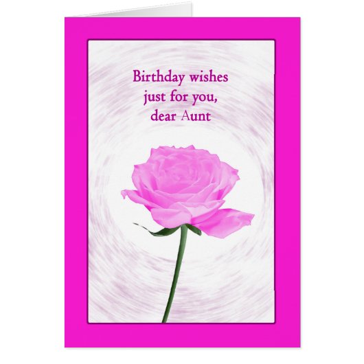 Tante Birthday Beauful Pink Rose (Voorkant)