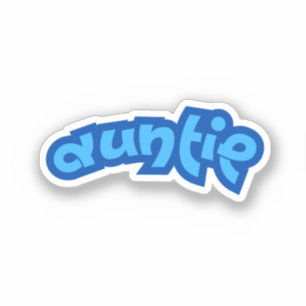 Tante Blauwe Tante Tante Sticker