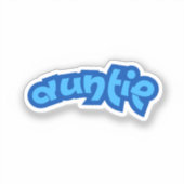 tante | Blue Tante Tante Sticker (Voorkant)