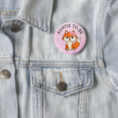 Tante bosdieren Fox Baby shower Ronde Button 5,7 Cm (In situ)