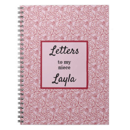 Tante brieven aan mijn nichtroze Abstract Notitieb Notitieboek