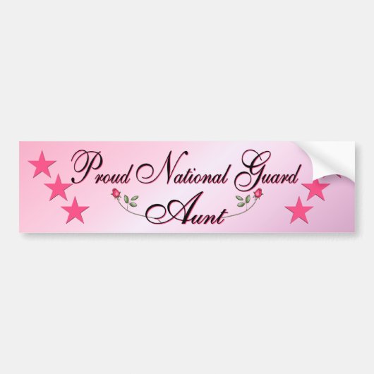 Tante Bumpersticker roze en rode nationale garde (Voorkant)