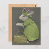 Tante Bunny Briefkaart (Voorkant / Achterkant)