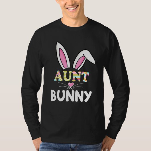 Tante Bunny Outfit Matching Family Paasmoeder Da T-shirt (Voorkant)