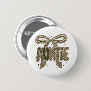 Tante Camo Cadeau van Zus Nieuwe Baby Aankondiging Ronde Button 5,7 Cm