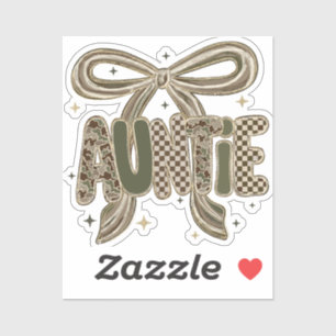 Tante Camo Cadeau van Zus Nieuwe Baby Aankondiging Sticker