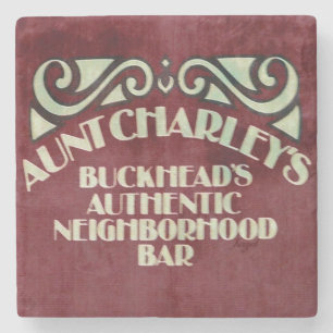 Tante Charley's, Buckhead Atlanta Marble Stone Coa Stenen Onderzetter