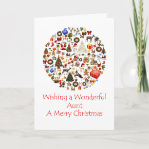 Tante Circle van Kerstmis Vakantie Kaart