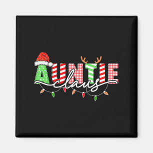 Tante Claus Kerst Kerstverlichting Pyjama Familie  Magneet