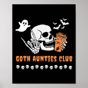 Tante Club Tante Halloween Spooky Gothic Skeleton Poster