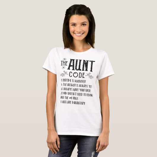 Tante code - Tante T-shirt (Voorkant volledig)