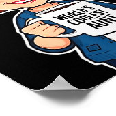Tante Coolste Oom Funny Coffee Liefhebber Geschenk Poster (Hoek)