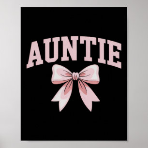 Tante Coquette Strik Roze Moederdag Tante Poster