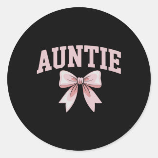 Tante Coquette Strik Roze Moederdag Tante Ronde Sticker
