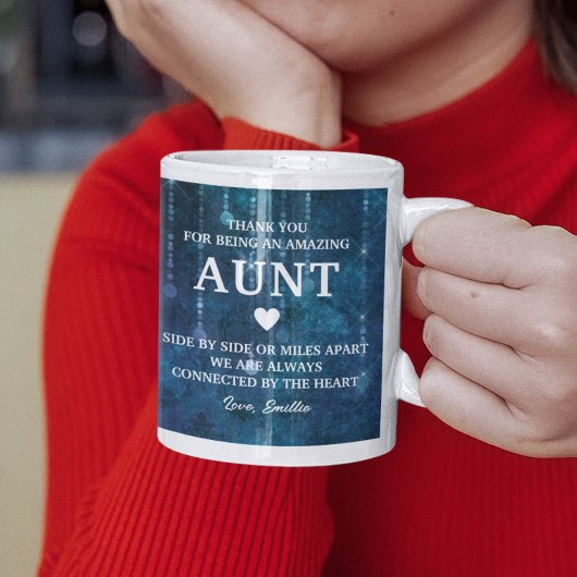 Tante dank je oprechte bericht gepersonaliseerd koffiemok