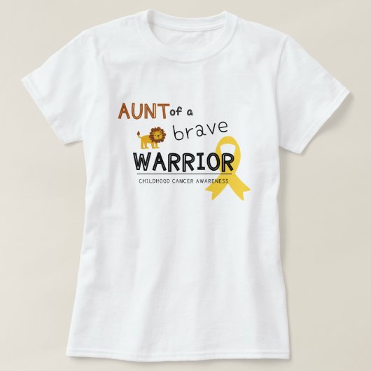 Tante dappere vrouwen met kanker T-Shirt (Design voorkant)