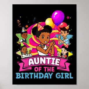 Tante De Verjaardag Meisje Party Roze Doll Familie Poster