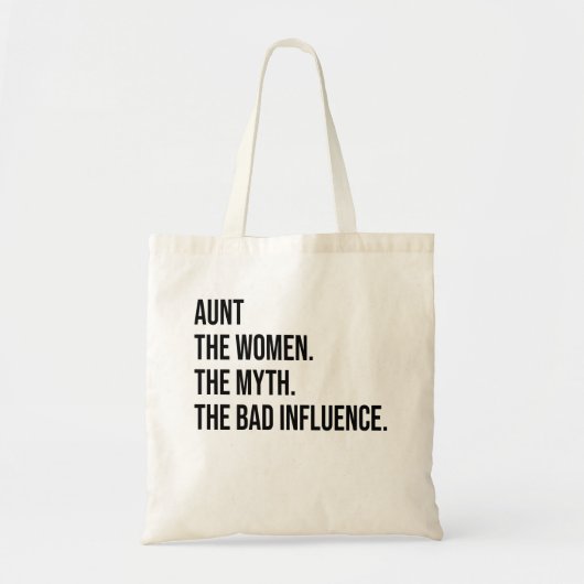 Tante de vrouwen de mythe de slechte invloed tote bag (Voorkant)