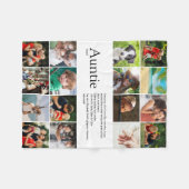 Tante Definitie Citaat Foto Collage Fleece Deken (Voorkant (Horizontaal))