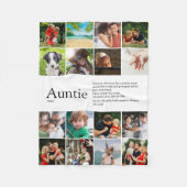Tante Definitie Citaat Fotocollage Fleece Deken (Voorkant)