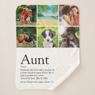 Tante Definitie Spreuk Foto Collage Sherpa Deken