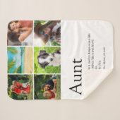 Tante Definitie Spreuk Foto Collage Sherpa Deken (Voorkant (horizontaal))