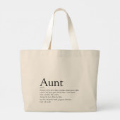 Tante definitiegrootte Moderne zwart-wit Grote Tote Bag (Achterkant)
