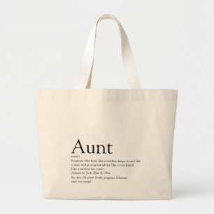 Tante definitiegrootte Moderne zwart-wit Grote Tote Bag