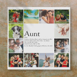 Tante Definition 12 Photo Collage Imitatie Canvas Print<br><div class="desc">Pas 12 favoriete foto's en gepersonaliseerde tekst aan voor je speciale,  favoriete tante,  tante of Tia om een unieke gave te creëer. Een perfecte manier om haar te shows hoe geweldig ze elke dag is. Ontworpen door: Thisnotme©</div>