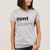 tante Definition Funny auntie Quote T-shirt (Voorkant)