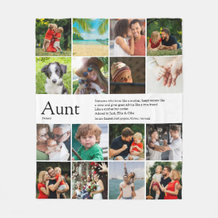 Tante Definition Quote 16 Photo Collage Fleece Deken