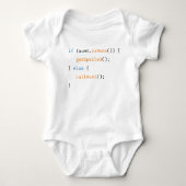 Tante Developer Grappige Pasgeboren Baby Code Romper (Voorkant)