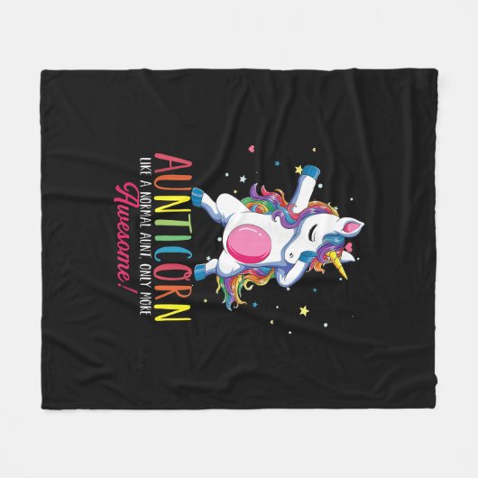 tante die alleen maar geweldige unico dabbing fleece deken (Voorkant (Horizontaal))