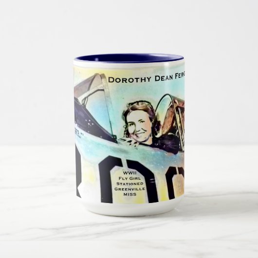 Tante Dot Ferguson WASP-piloot te groot Mok (Midden)