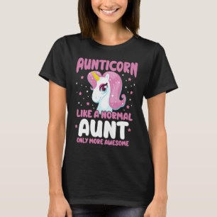 Tante Eenhoorn als een normale tante alleen meer T-shirt
